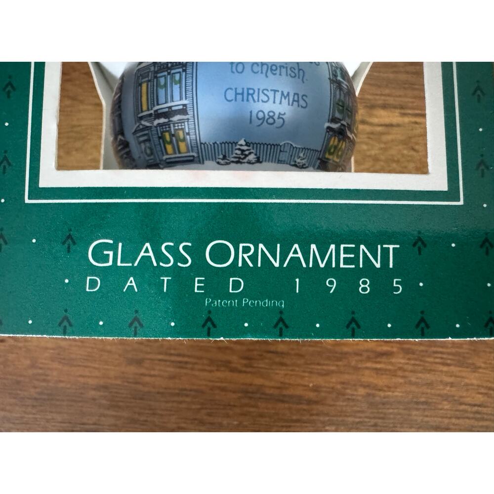 Hallmark 1985 Glass Christmas Ornament New Home Keepsake Vintage - Picture 3 of 10